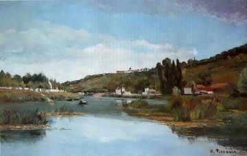  Landscapes Art - the marne at chennevieres 1864 Camille Pissarro Landscapes brook